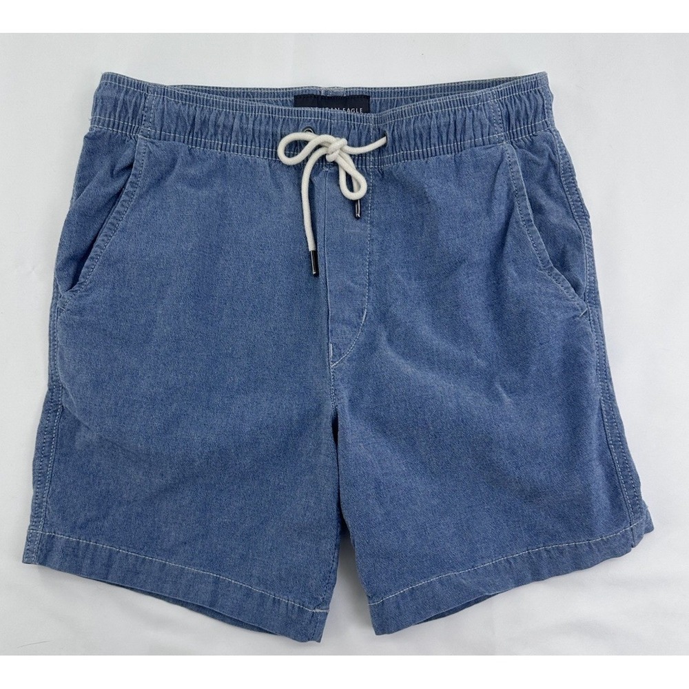 American Eagle Flex Men's Shorts XS Blue Elastic Waist Drawstring Casual Pockets